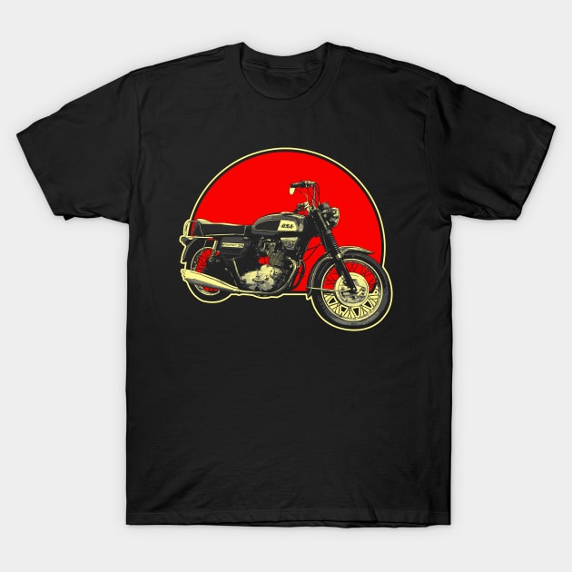 Rocket 3 1969 Retro Red Circle Motorcycle T-Shirt by Skye Bahringer